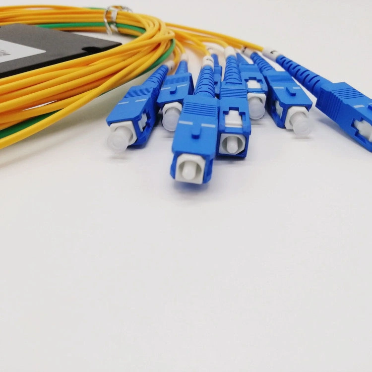 Network Optical Pon Module ABS Box Type 1 X 16/2 4 8 32 Fiber Optic PLC Splitter Connector Sc/APC Sc/Upc