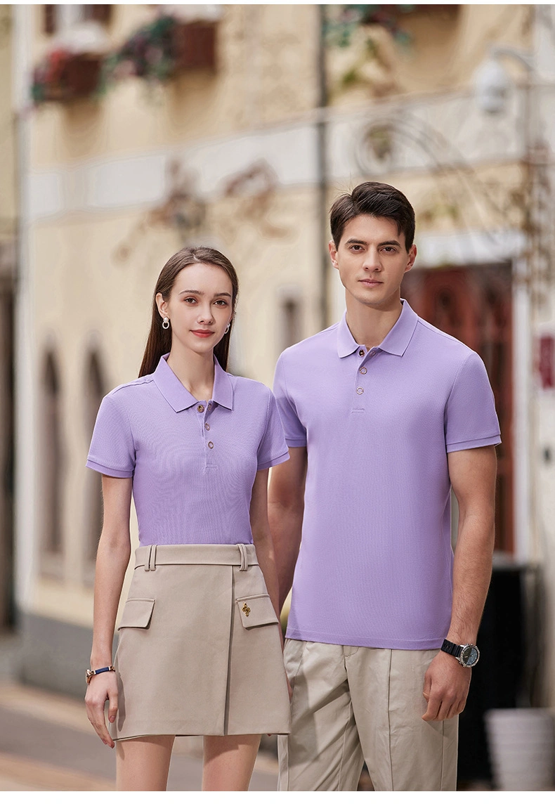 Wholesale/Supplier Custom Logo Summer High quality/High cost performance  Cotton Men's Polo Shirts Uniform Shirts Women