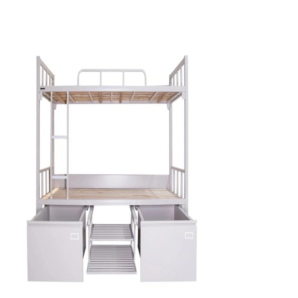 Новый серый/белый двухъярусные кровати рамы лестницы для взрослых однокомнатной с одной спальней