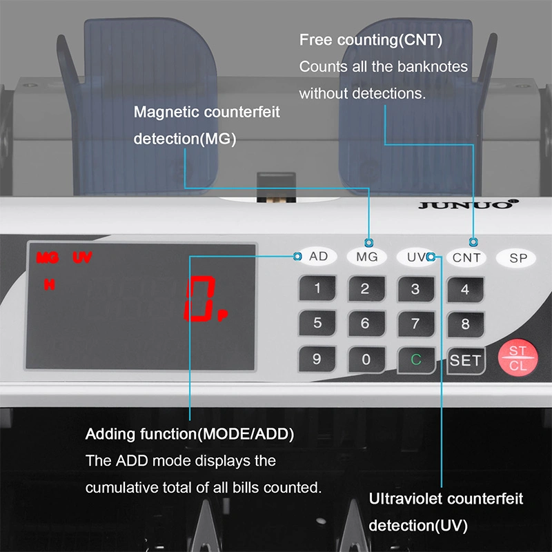 UNION 1504 ماكينة عد الأموال النقدية المحمولة Bill Counter عداد الأوراق النقدية