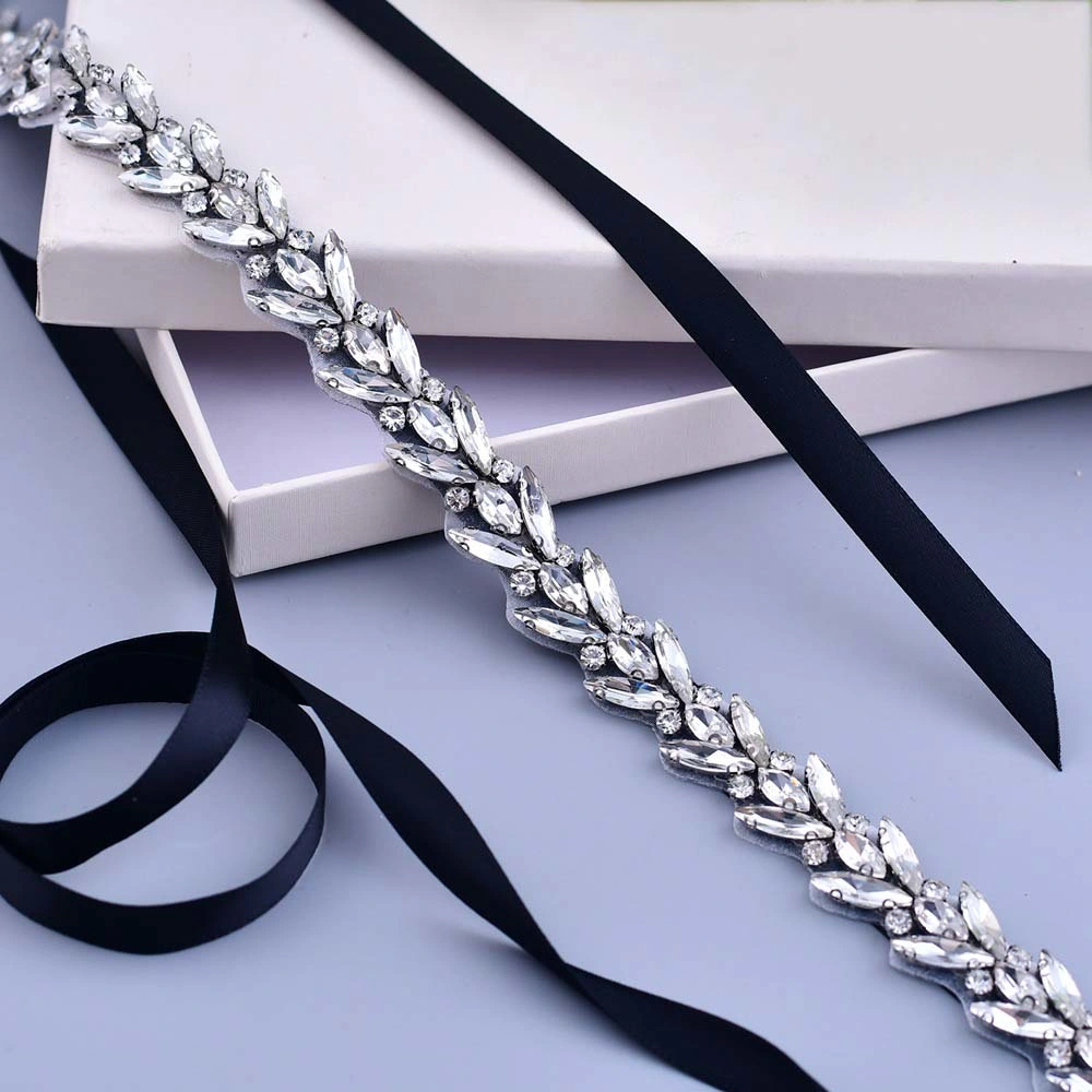 Hwb325 Ribbon Belt Full Diamond Chain Bridal Water Diamond Waist Cover Wedding Accessories