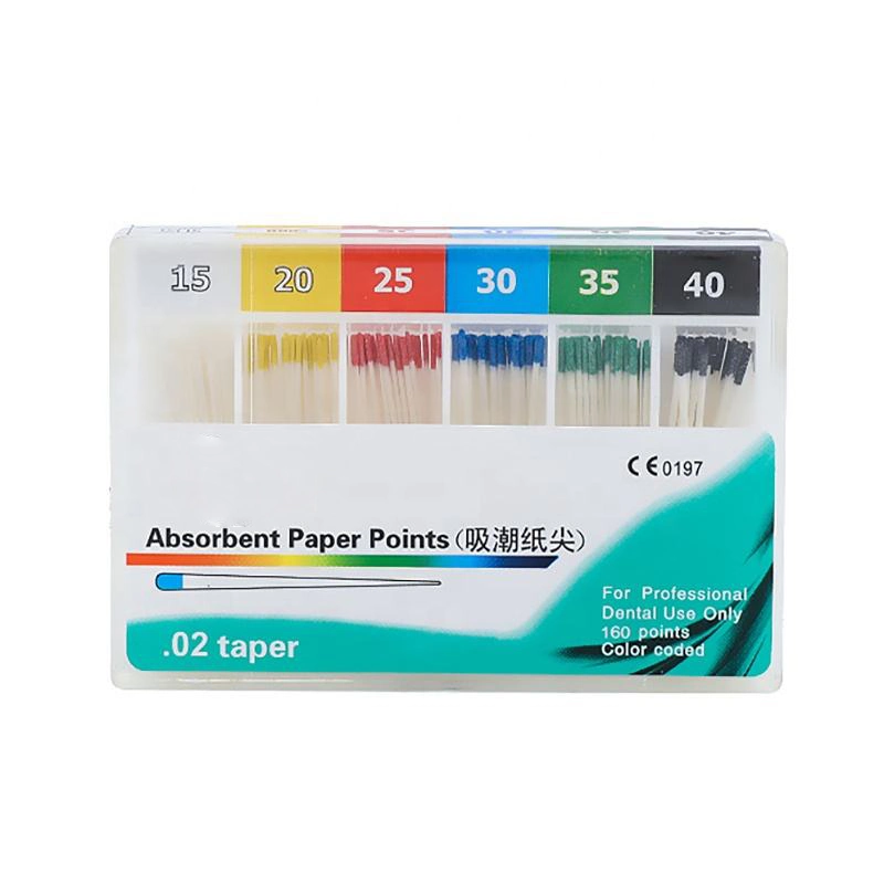 Factory Direct Supply Color Coded Gutta Percha Dental Absorber Paper Points