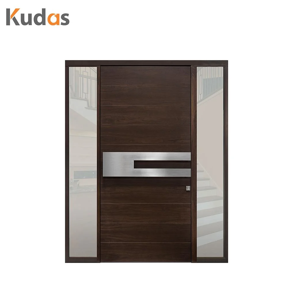 Extra Large Modern Front Entrance Exterior Solid Wooden Pivot Entry Door for Villa
