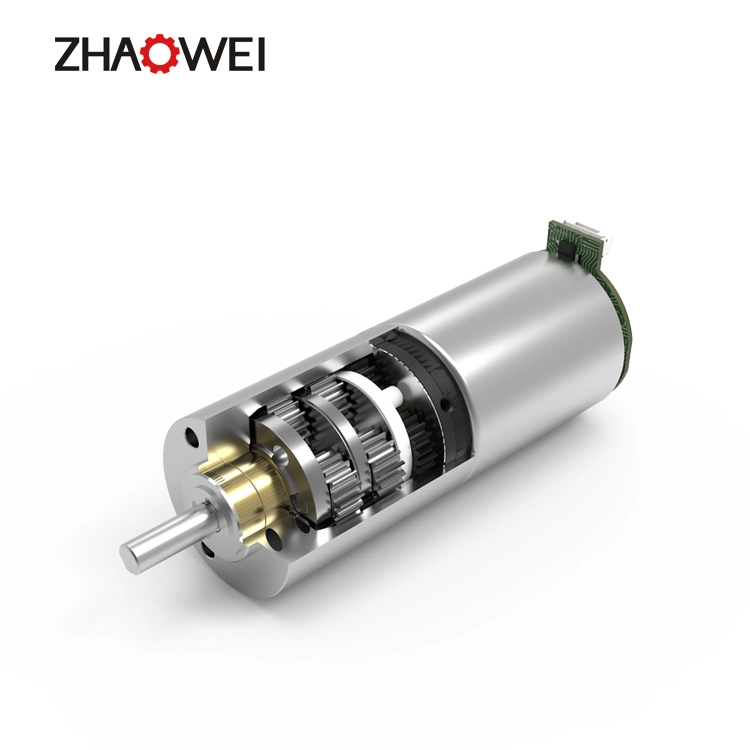 Zhaowei 24V DC Motor 20W 50W Gearbox Manufacturers 12 Volt 24 Volt DC Gear Motor for Automate Lndustery Equipment