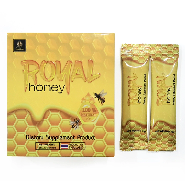 Apoyo OEM ODM Natural Herbal dulce Miel maravillosa miel para Los hombres curando la disfunción para el efecto rápido masculino y no Efecto secundario Royal Honey en Golden Box