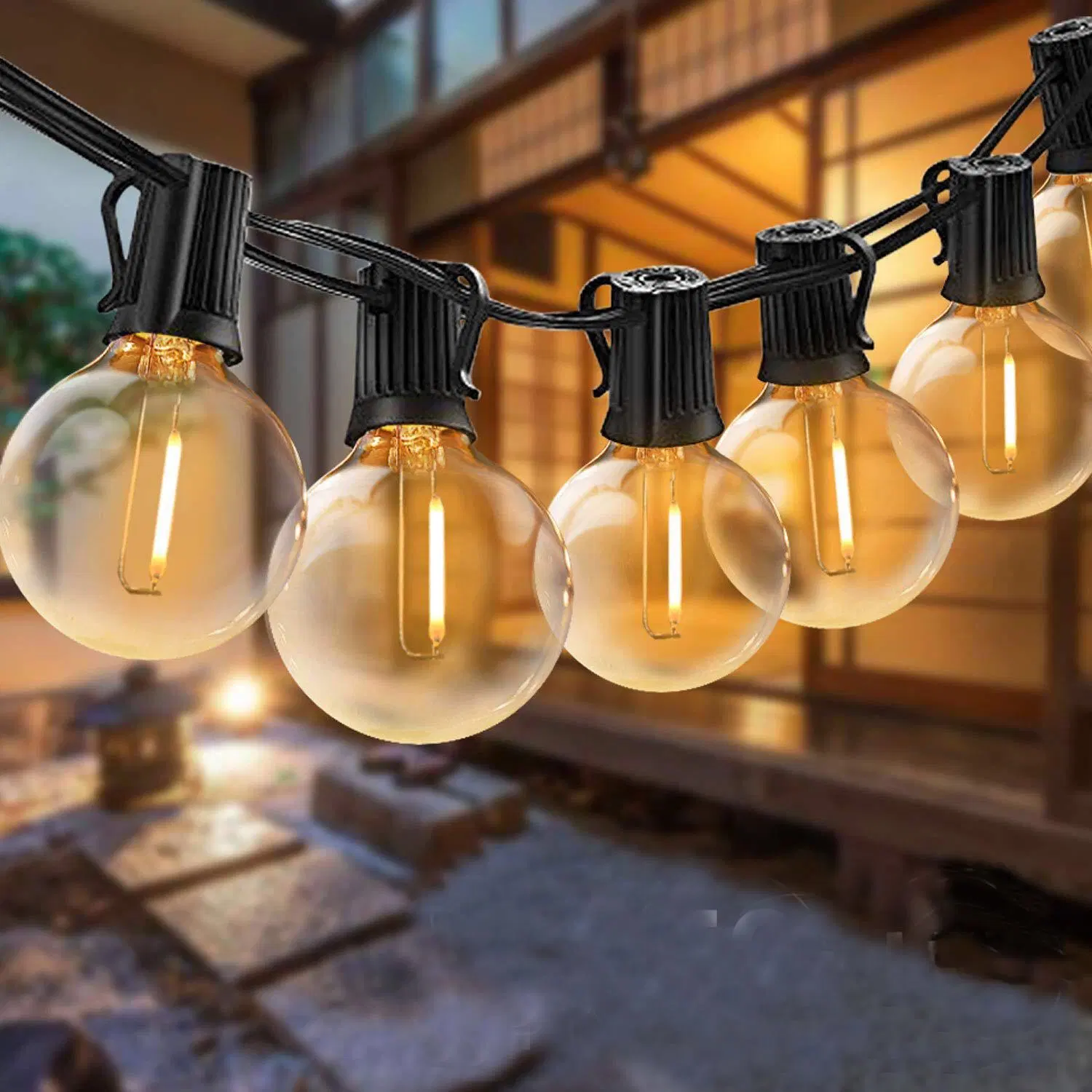 Nice Design Linkable Hanging G40 LED String Light with 50FT/15.2m 46+4bulbs for Yard, Garden, Hotel, Wedding