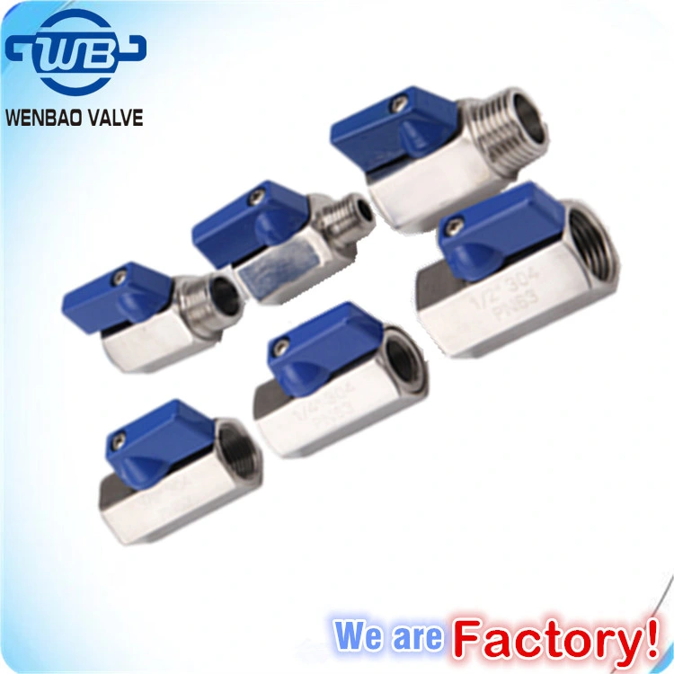 Brass Bronze Ball Valve Mini Gas Bib Cock Bib Tap Stop Globe Control Swing 1PC 3/8 Inch Female-Male Thread Stainless Steel 316 CF8m Mini Ball Valve Pn63 1000wog