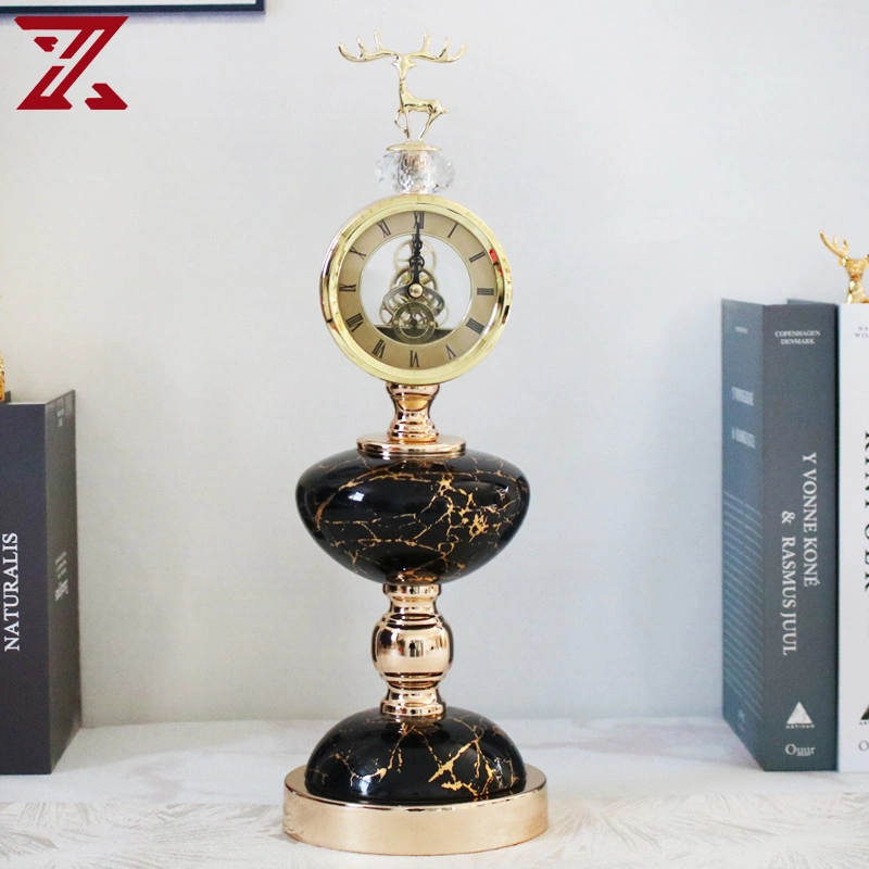 Wholesale Classic Luxury Glass Desktop Clock for Gifts Decorations