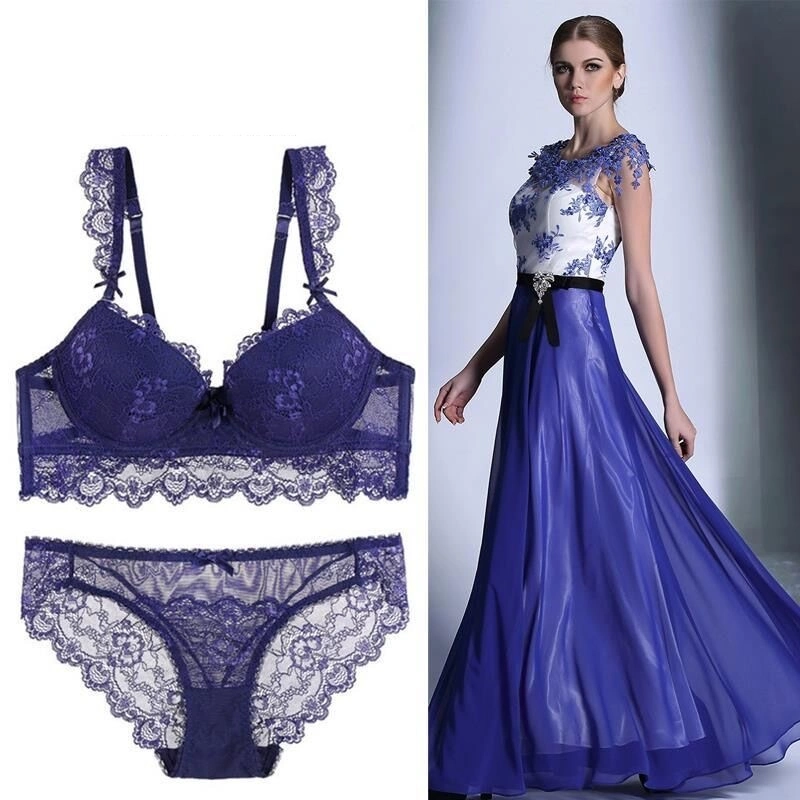 Señoras la moda Lace Bra y Panty Conjunto de lenceria sexy conjunto de ropa interior de encaje