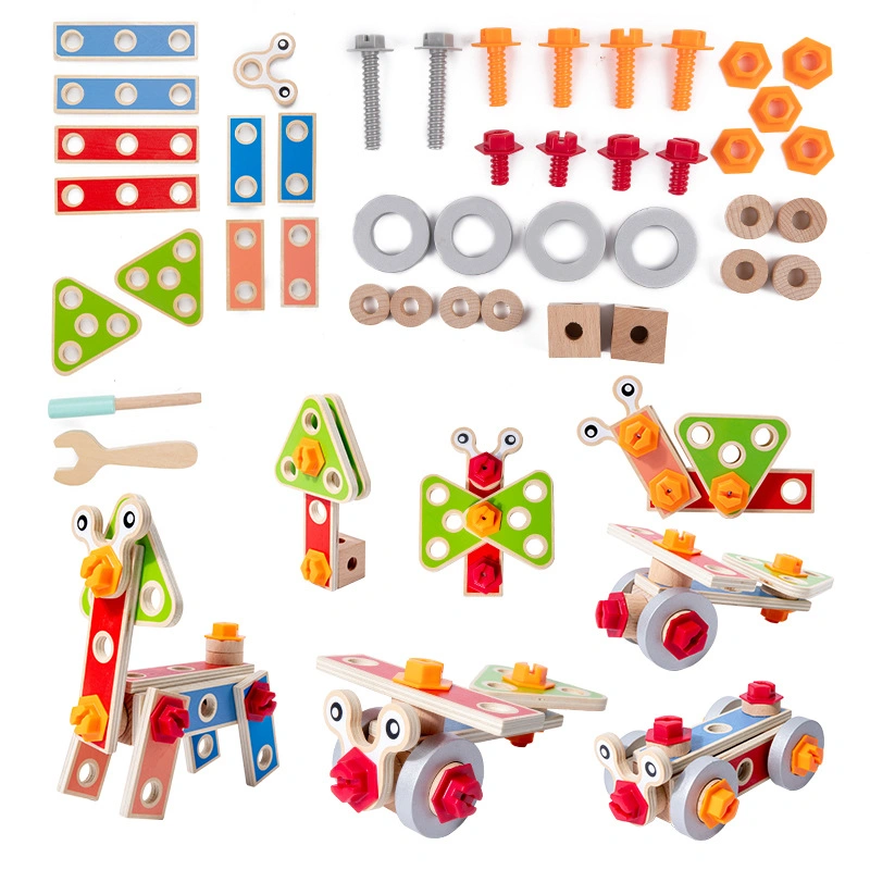 Wooden Multifunctional Particle Model Modular Detachable Educational Toy