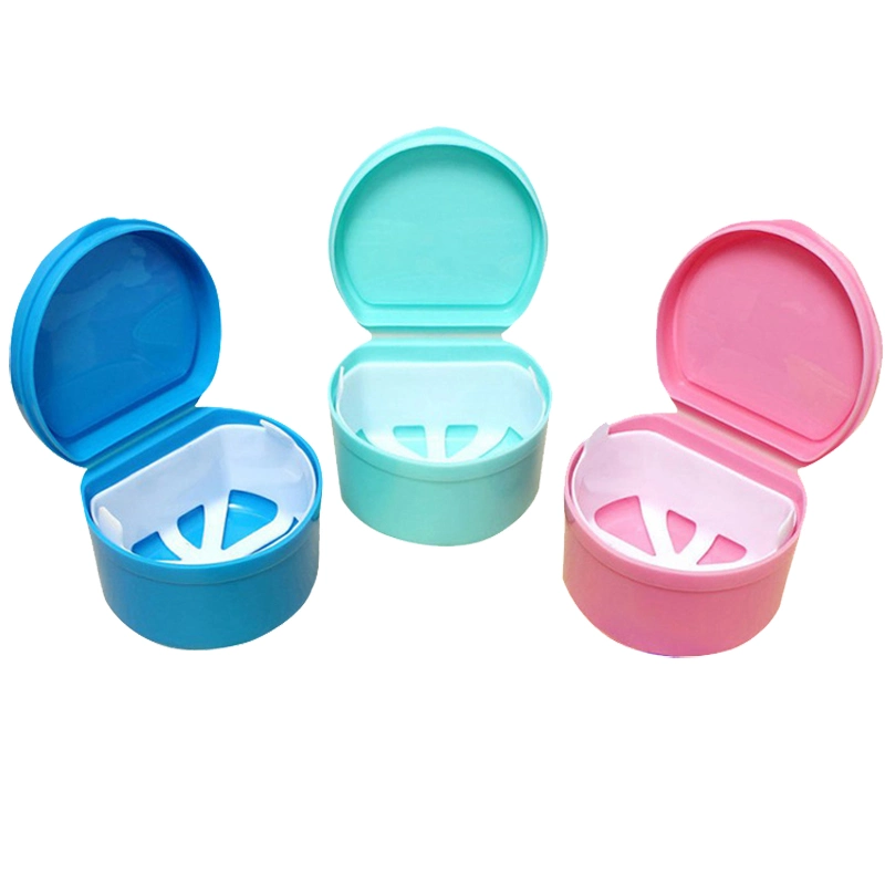 Denture Storage Box Plastic Orthodontic Dental Retainer Case