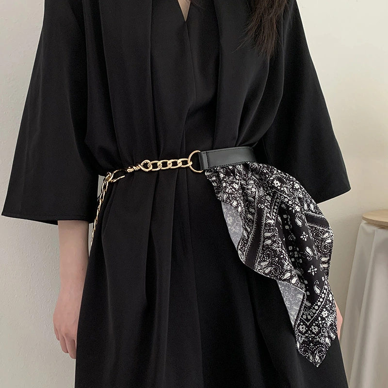 Woman Coat Suit Sweater Belt Decoration PU Leather Material with Metal Buckle Silk Scarves Fashion Wholesale/Supplier Belt Bl-3024