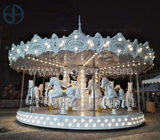 China Fornecedor Parque de Diversões Branco Casamento Electric Merry Go Round Cavalo carrossel para venda