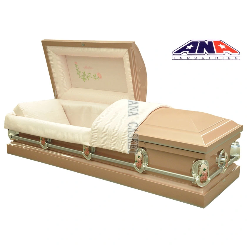 Ana Casket Wholesale/Supplier Distributor White Finish 20 Ga Steel Coffin Casket