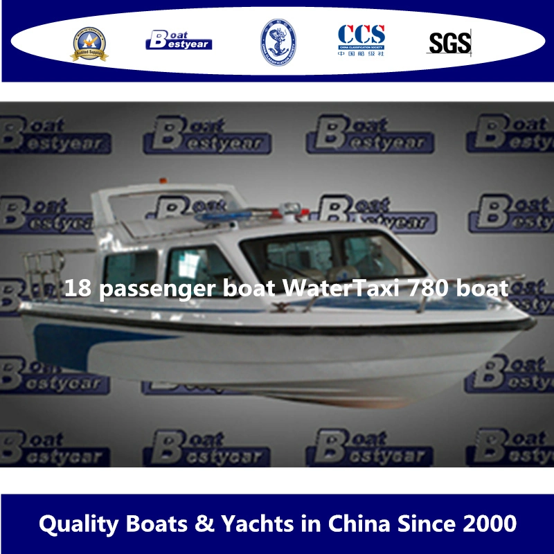 Bestyear 7.8m Sightseeing Water Taxi Boat for 14-18 Passengers