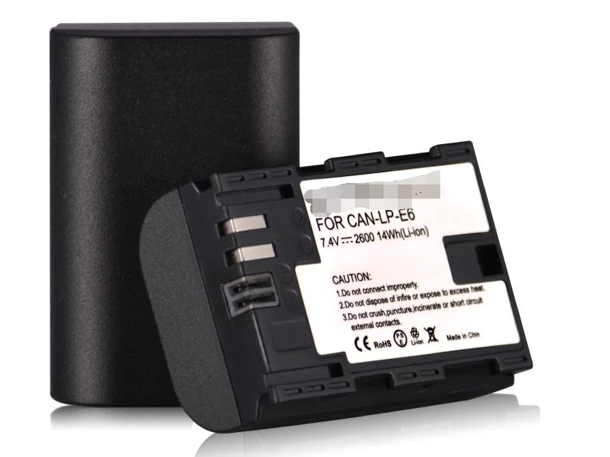 Für Canon Kamera Akku LP-E6 Lithium-Ionen-Akku 2600mAh