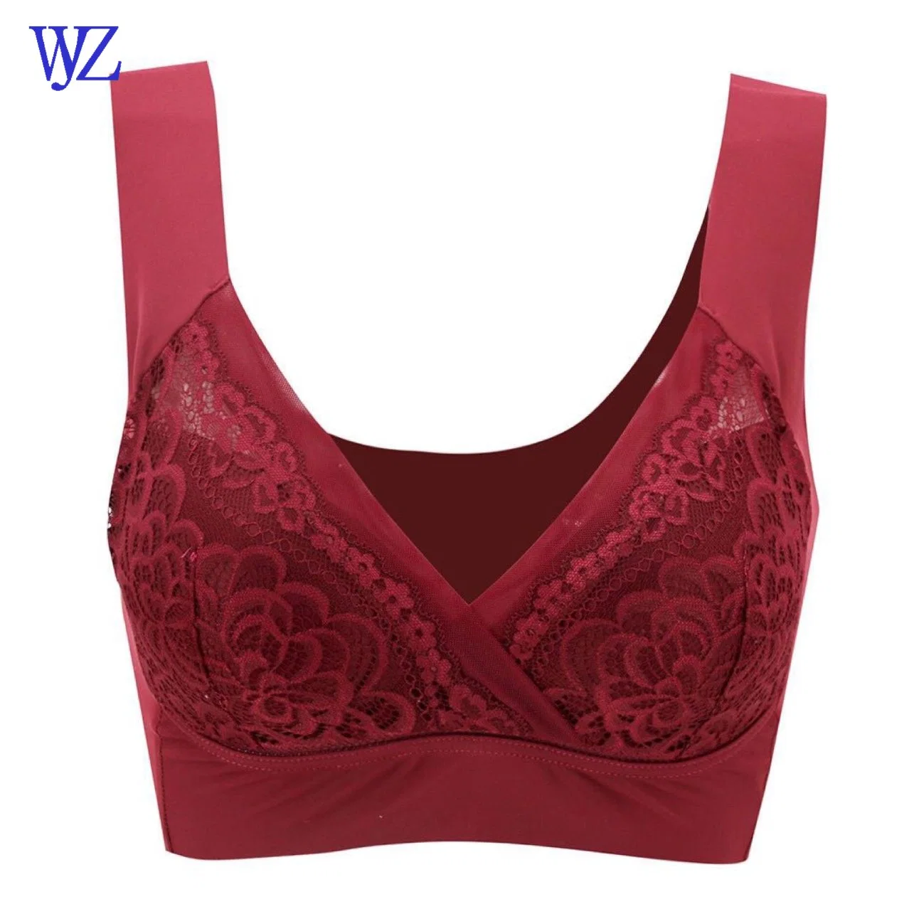 Plus Size Women's Underwear Lace Wire Free Bras Full Coverage No Back Fat Vest Bra