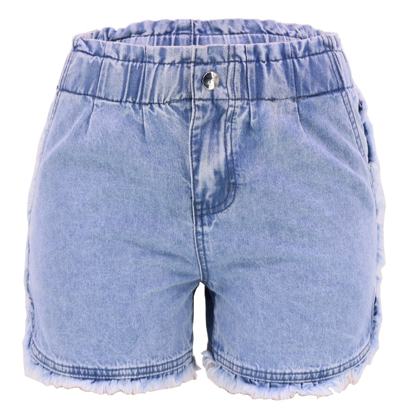 Women Jeans Elastic Waist Ladies Pants Denim Shorts