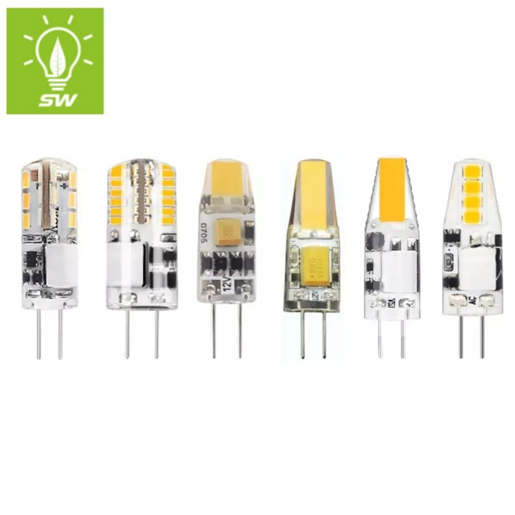 Новые светодиодные лампы G4 G9 COB 2W 3W 4W Plug bulbs Прозрачные лампы с кристаллическим покрытием LED G9 Светильники с силиконовым покрытием LED Лампа G4 G9 LED