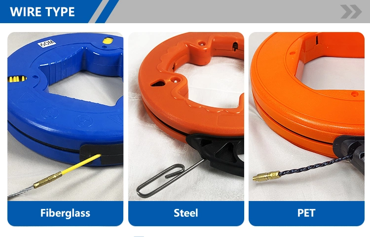 Portable Electrical Wire Puller Fiberglass Steel Plastic Nylon Cable Puller Wire Fish Tape