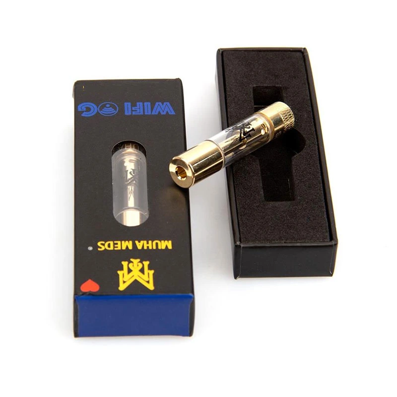 De nouveaux chariots Vape Muha Meds 0.8ml réservoir d'or Céramique Muha Meds panier de la cartouche de la bobine vide de gros d'atomiseur