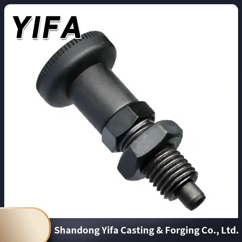 M10 M12 M16 M20 Carbon Steel Black Knob Spring Indexing Selbstverriegelender Kolbenbolzen Mit Einziehbarer Verriegelung