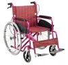 12" Wheels Lightweight Portable Transport Folding Wheelchair with Hand Brakes