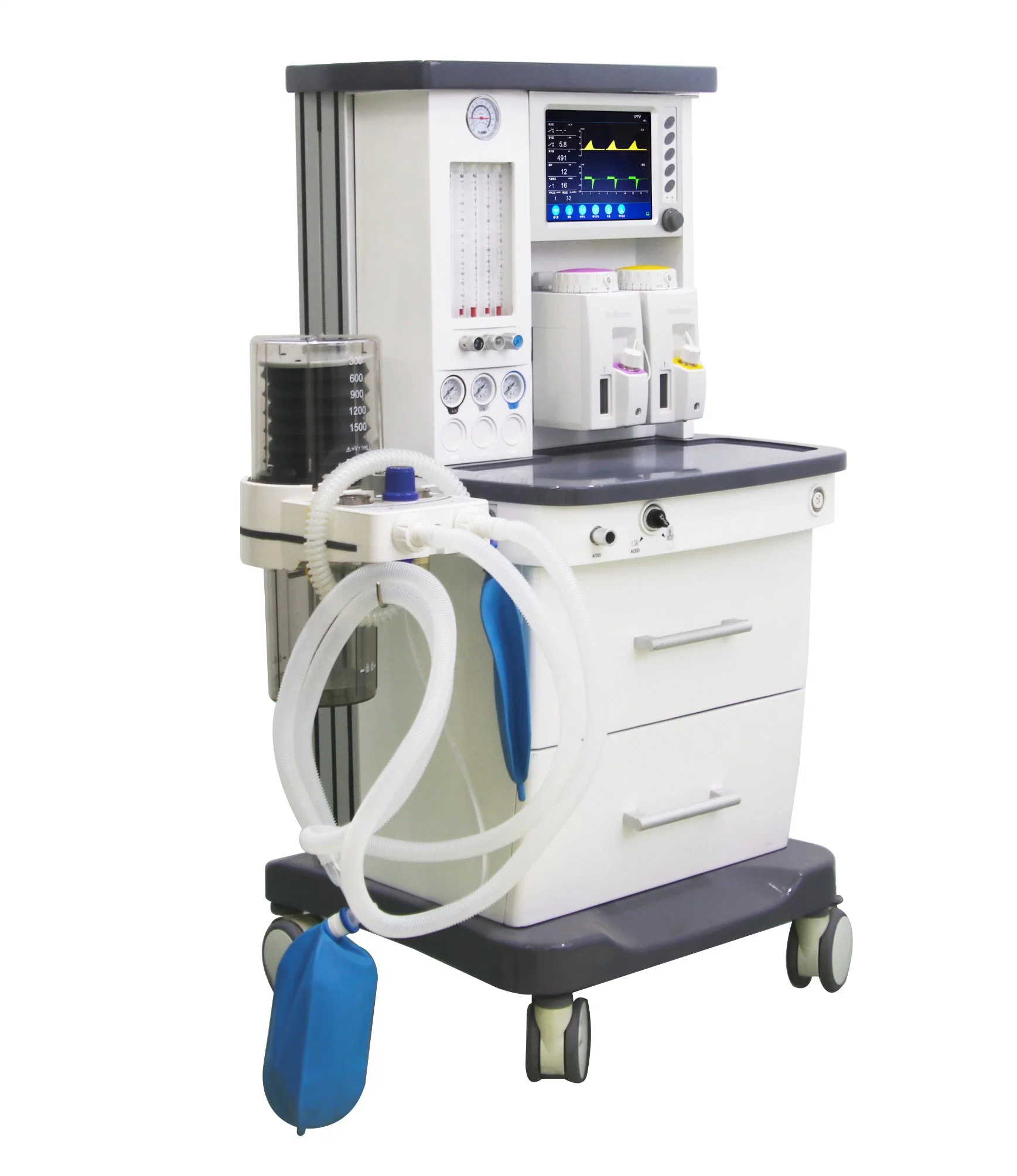 Factory Supply Medical Anesthesia Machine with Vaporizers and Ventilator S6100