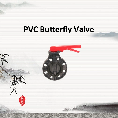 Válvula de mariposa de PVC con sello de caucho EPDM para tratamiento de agua