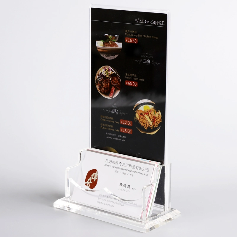 Acrylic Restaurant Menu Holder for Advertising and Display