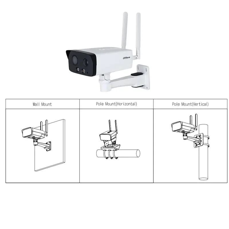 Parler à 2 voies Dahua réseau IP CCTV 4G Outdoor Caméra de sécurité sans fil WiFi solaire