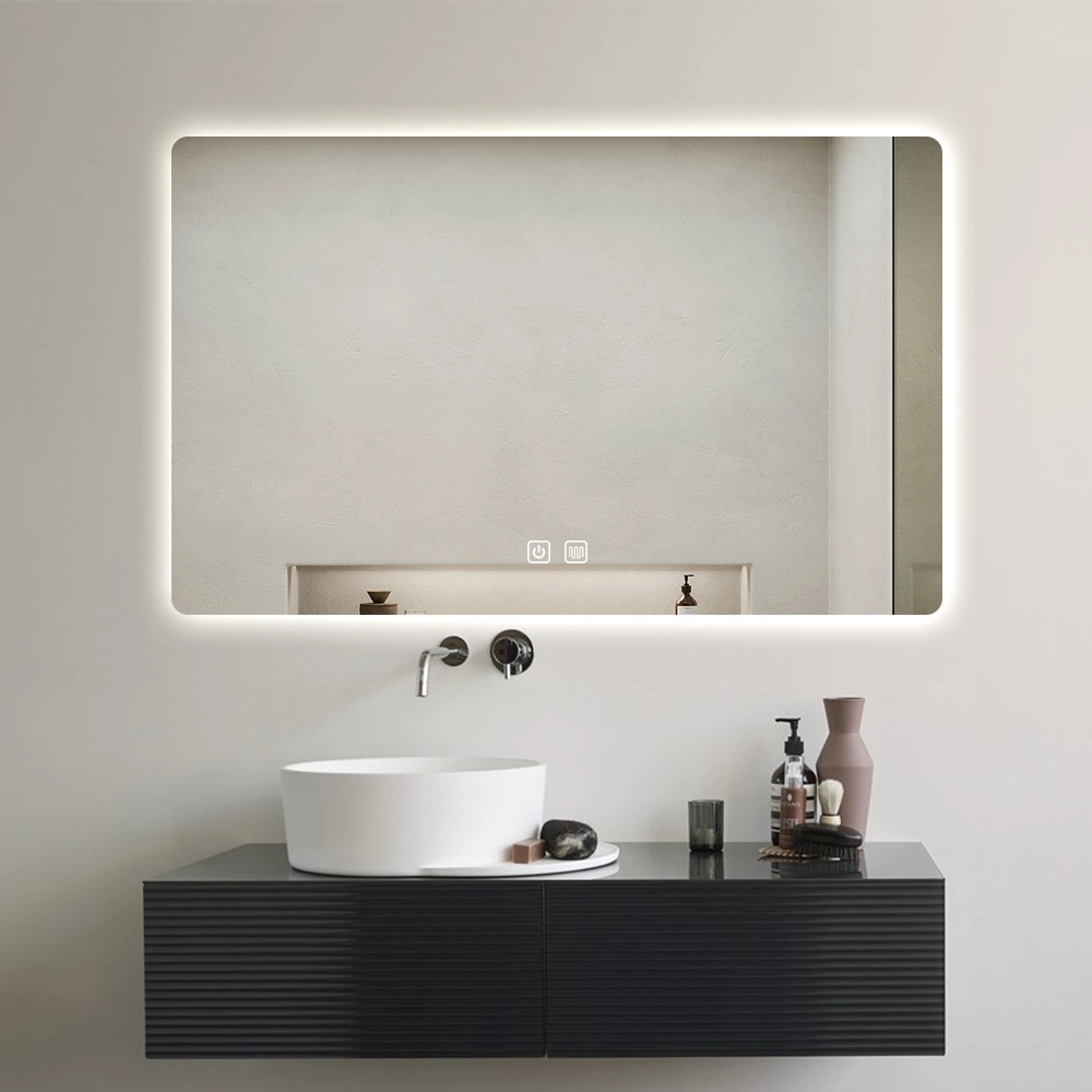 Baño personalizado iluminado Defogger ajustable Smart LED espejo Accesorios de baño