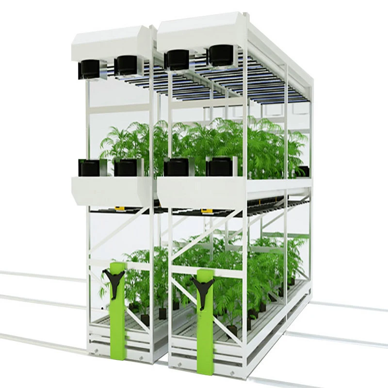 Fabricación de efecto invernadero hidropónico sistema banqueta rodante mesas crecer Rack para sistema de cultivo de interior