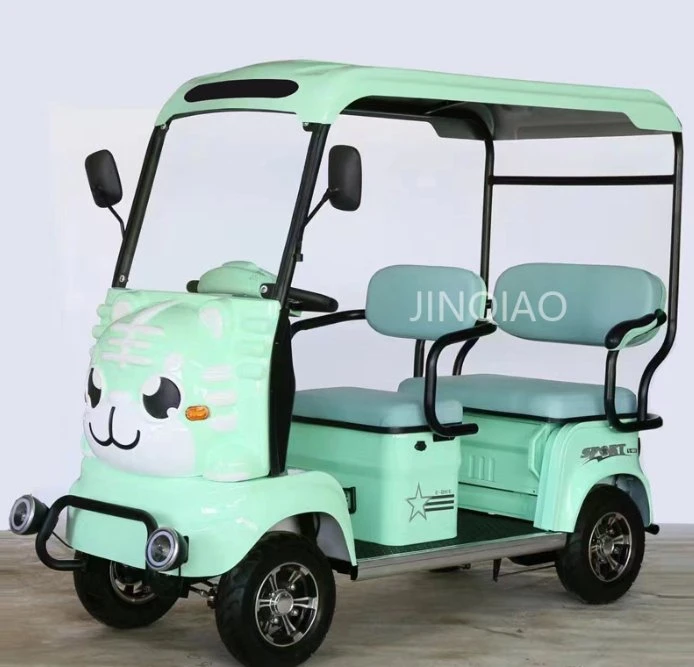 Electric Four-Wheel Car Scanning Code Cartoon Sightseeing Car