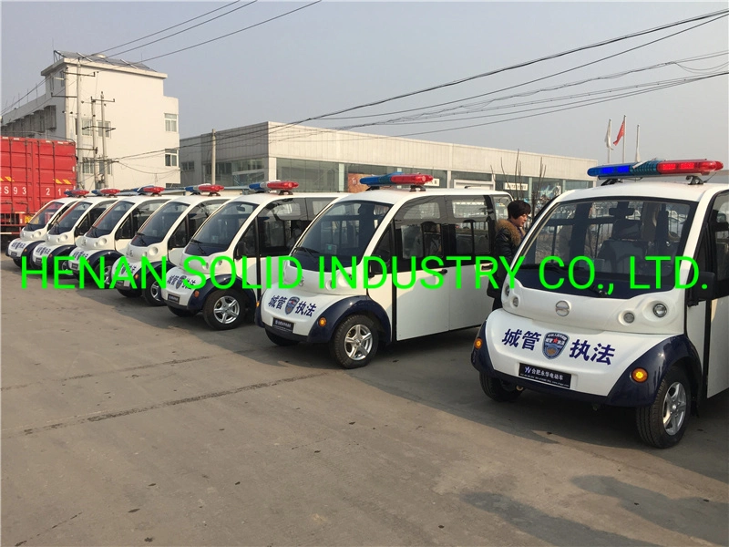 4 Kw Motor Mini Electric Security Patrol Car in New Design Policeman Style