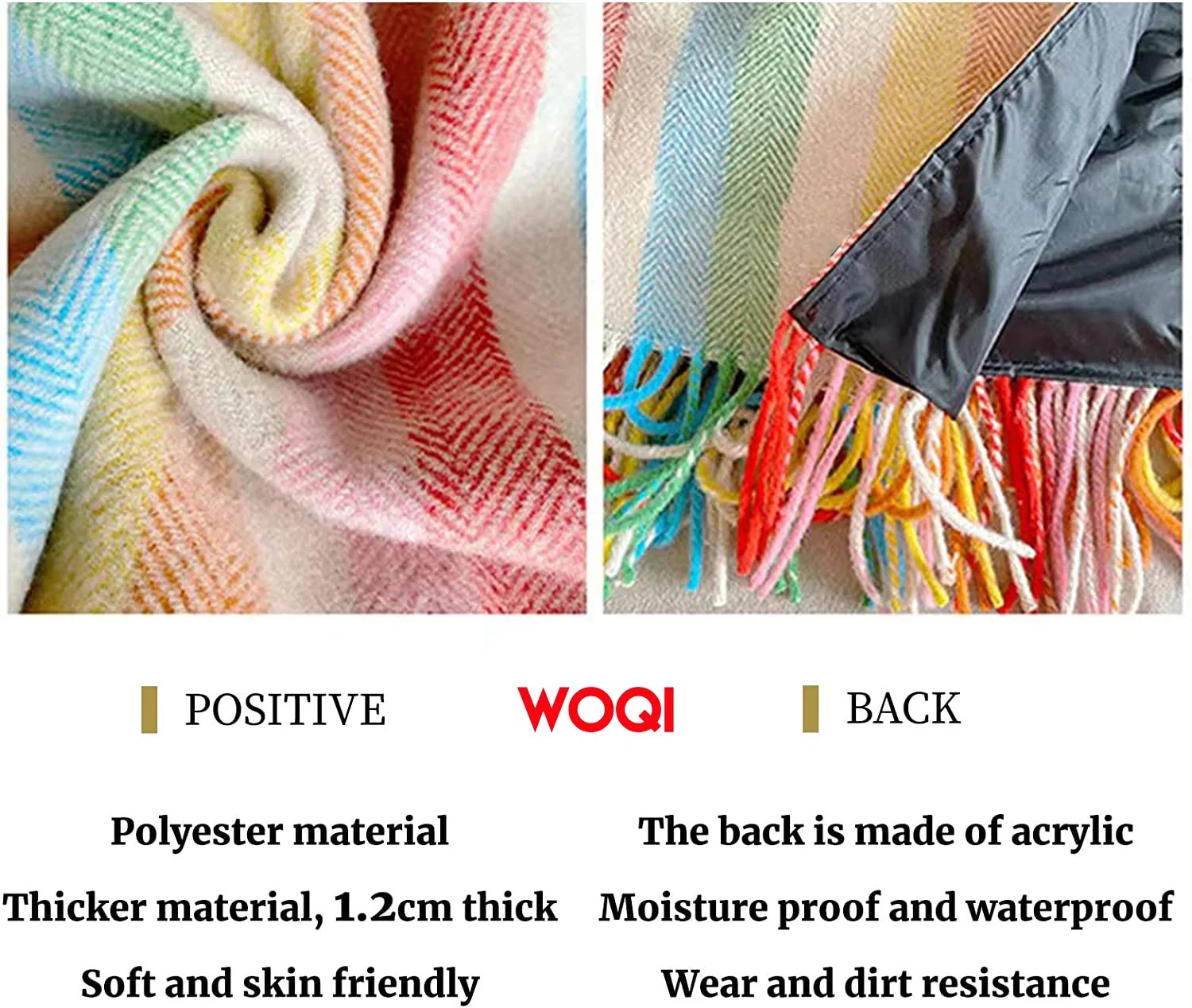 Woqi Portable Picnic Waterproof Super Thick Portable Outdoor Picnic Mat