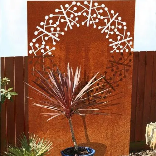 Garden Landscape Corten Steel Metal Screen Panel Weathering Steel Plate Laser Cutting Screencommercial Corten Steel for Hotels Occasion Party Design Style