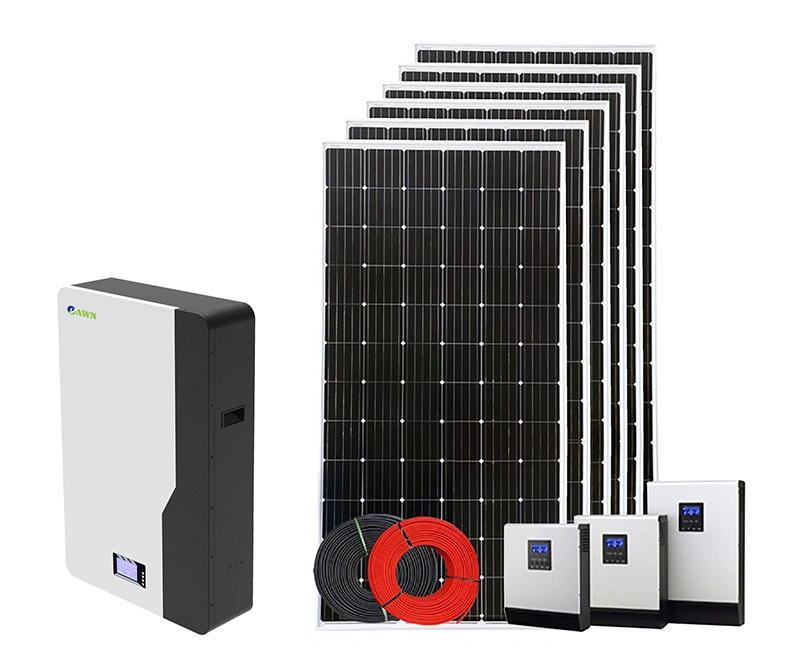 12000W de potencia en paneles fotovoltaicos kits completos del sistema de almacenamiento de energía doméstica equipos solares