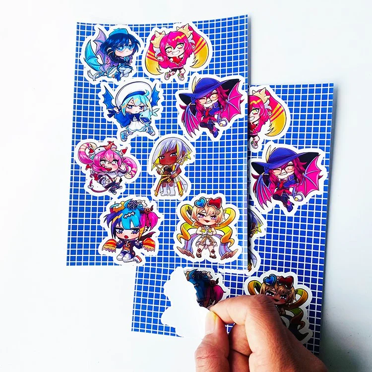 Low MOQ Waterproof Cartoon Customised Cute Sticker for Kids