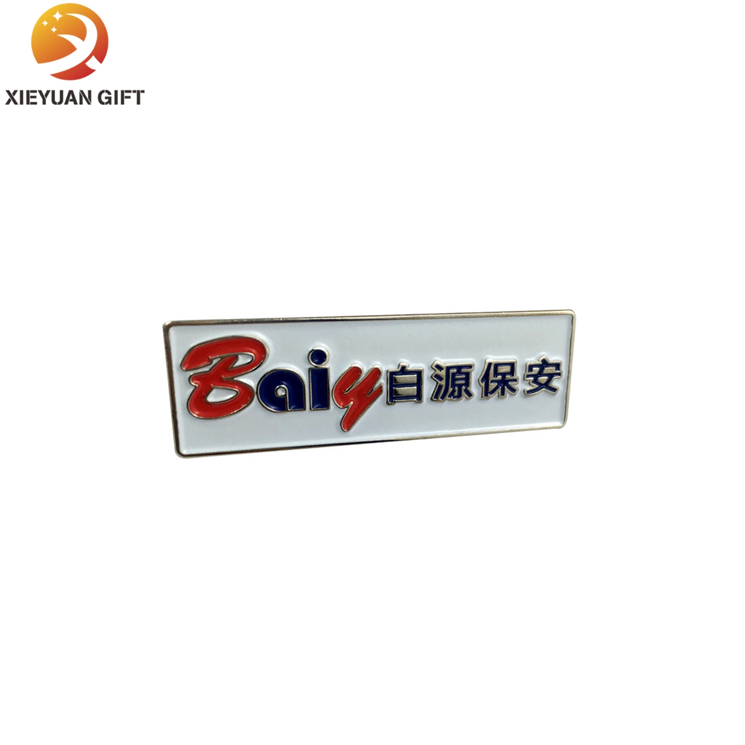 Supplier Custom Logo High quality/High cost performance  3D Metal Clothing Nameplate Stainless Steel Color Pin Badge