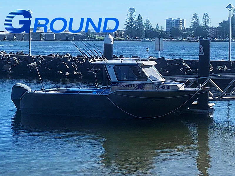 8.50m 28FT Barco de Pesca de Alumínio sem Pintura com Cabine Fechada e Teto Rígido à Venda