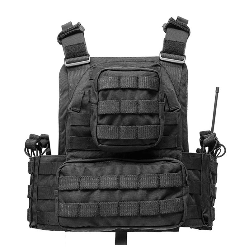 Gilet tactique noir pour porte-armes ou de police à libération rapide Gilet