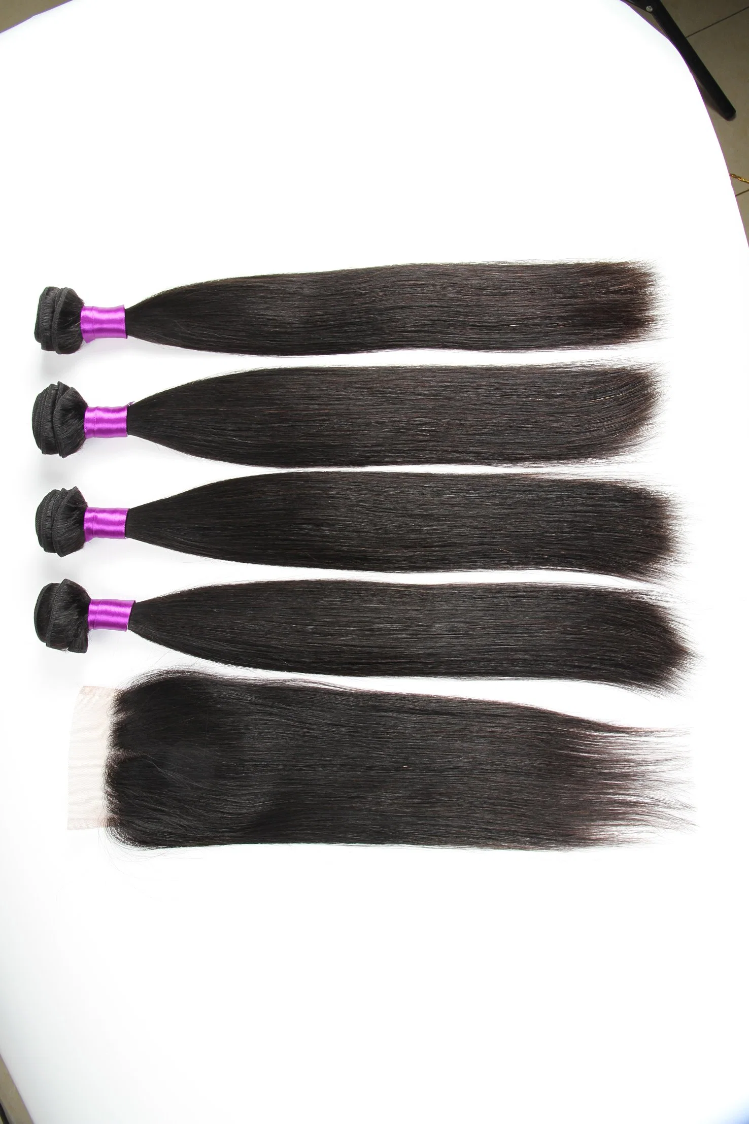 Wholesale/Supplier No Chemical Processed Raw Virgin Straight Human Hair Weaving