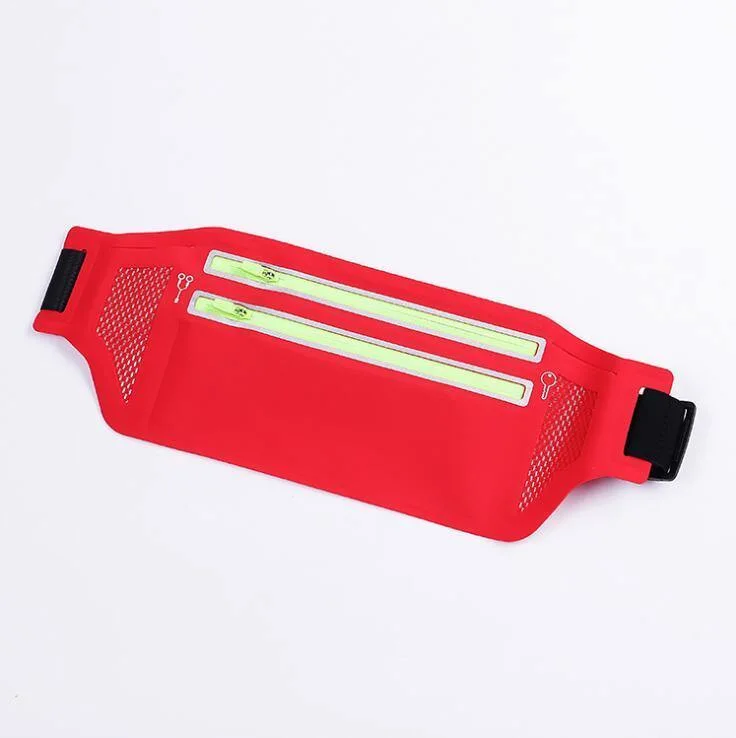 Sac de course à pied taille réglable élastique imperméable coloré Fanny Belt Pack Ci11733