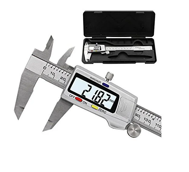 Digital Caliper, Stainless Steel Electronic Measuring Tool with IP54 Waterproof Rating- 6inch/150mm- LCD Screen Display SAE/Metric