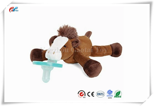 Small Cute Soft Dinosaur Infant Plush Pacifier Toy