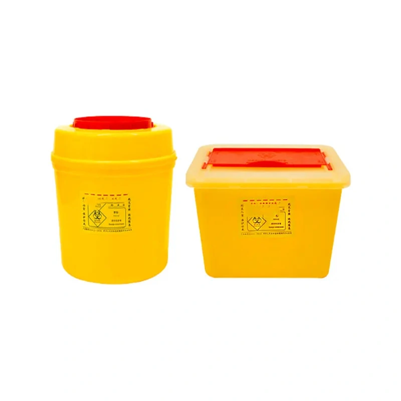 20L de buena calidad de residuos de plástico amarillo médica cajas de seguridad disposición Contenedor de objetos punzantes agujas