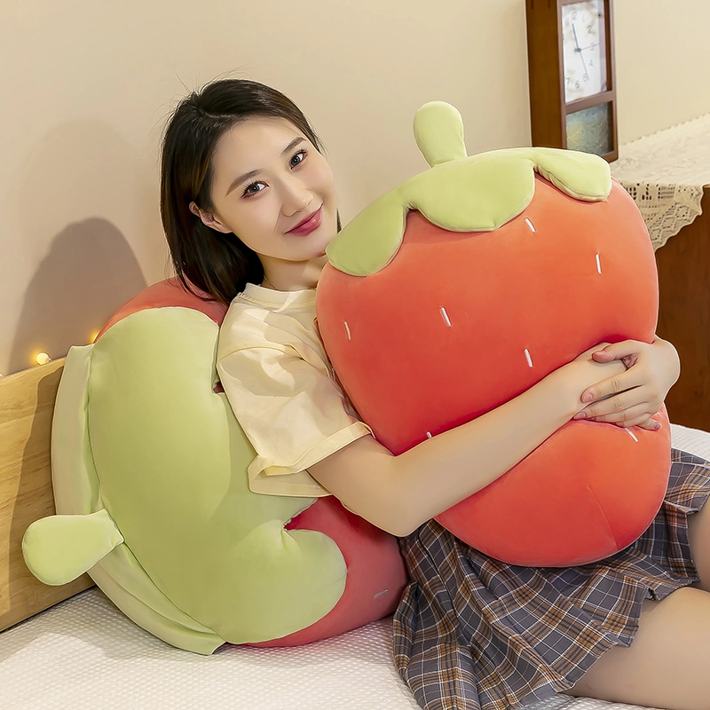 Custom Plush Toy Strawberry Pillow Cushion Strawberry Shaped Doll