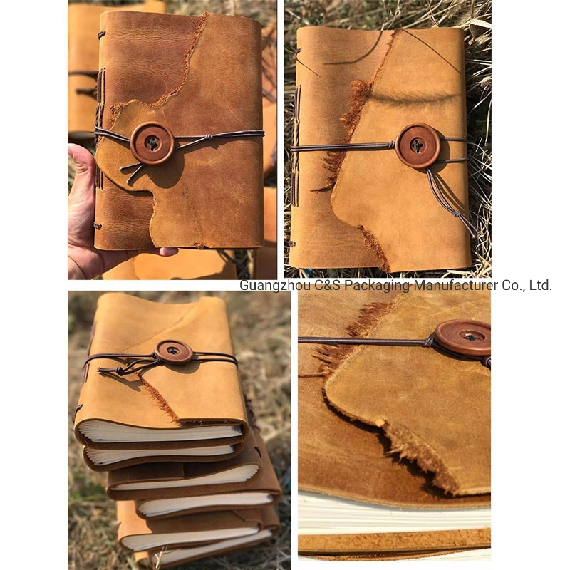 Wholesale/Supplier Custom Refillable Gift Journal Eco-Friendly Leather Notebook with Pen Leather Diary Notebook