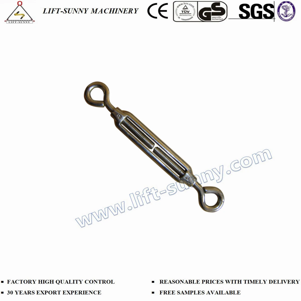 Turnbuckle 304/316 Stainless Steel Eye and Eye Korean Type Turnbuckles